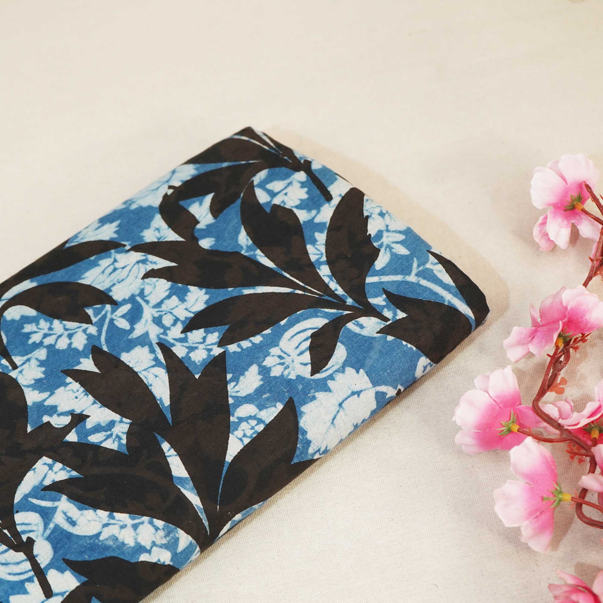 Indigo Jahota Print Cotton Fabric NC-24570
