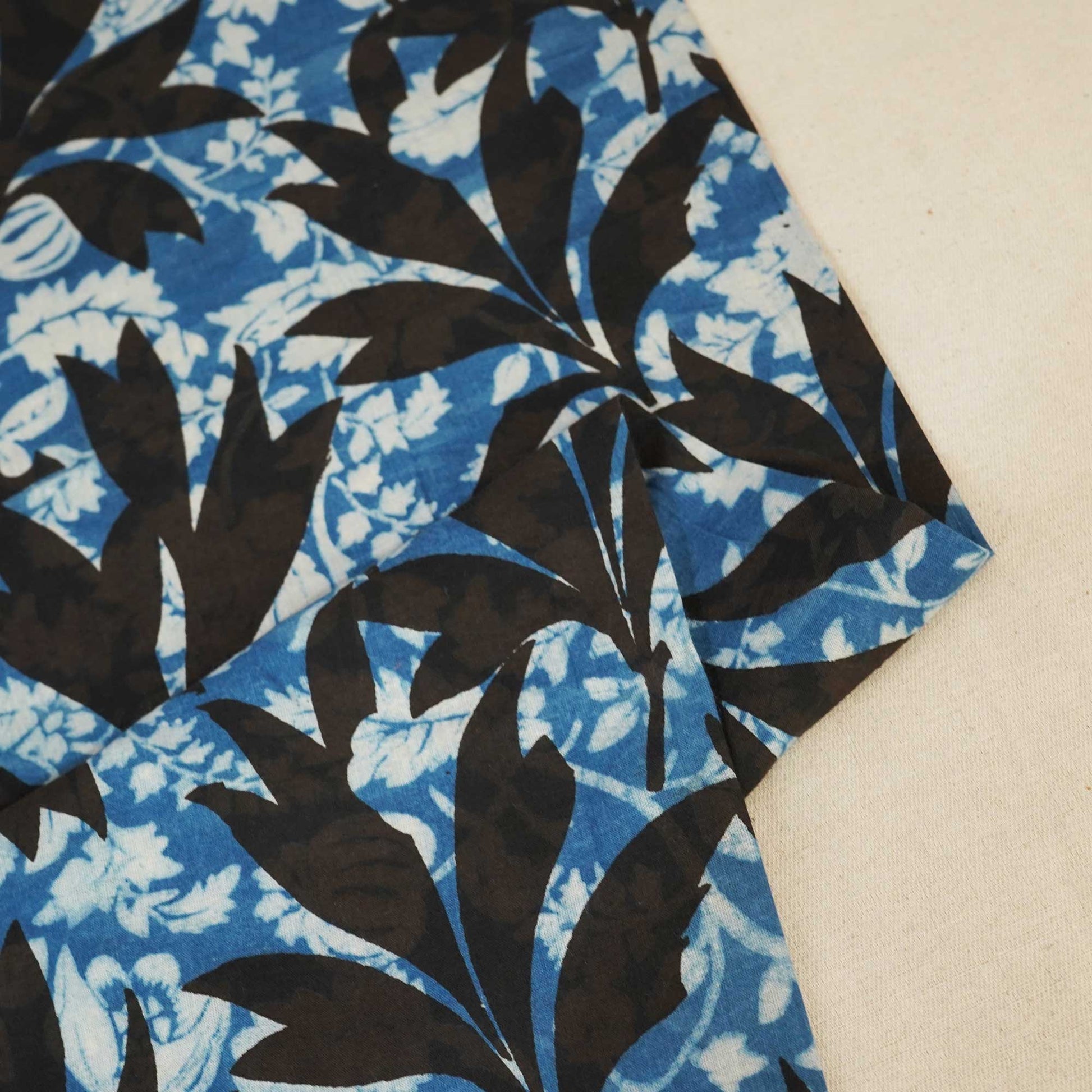 Indigo Jahota Print Cotton Fabric NC-24570