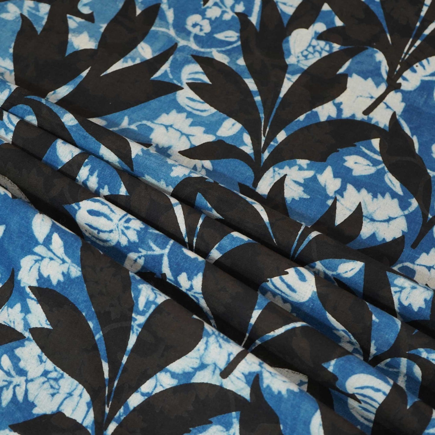 Indigo Jahota Print Cotton Fabric NC-24570