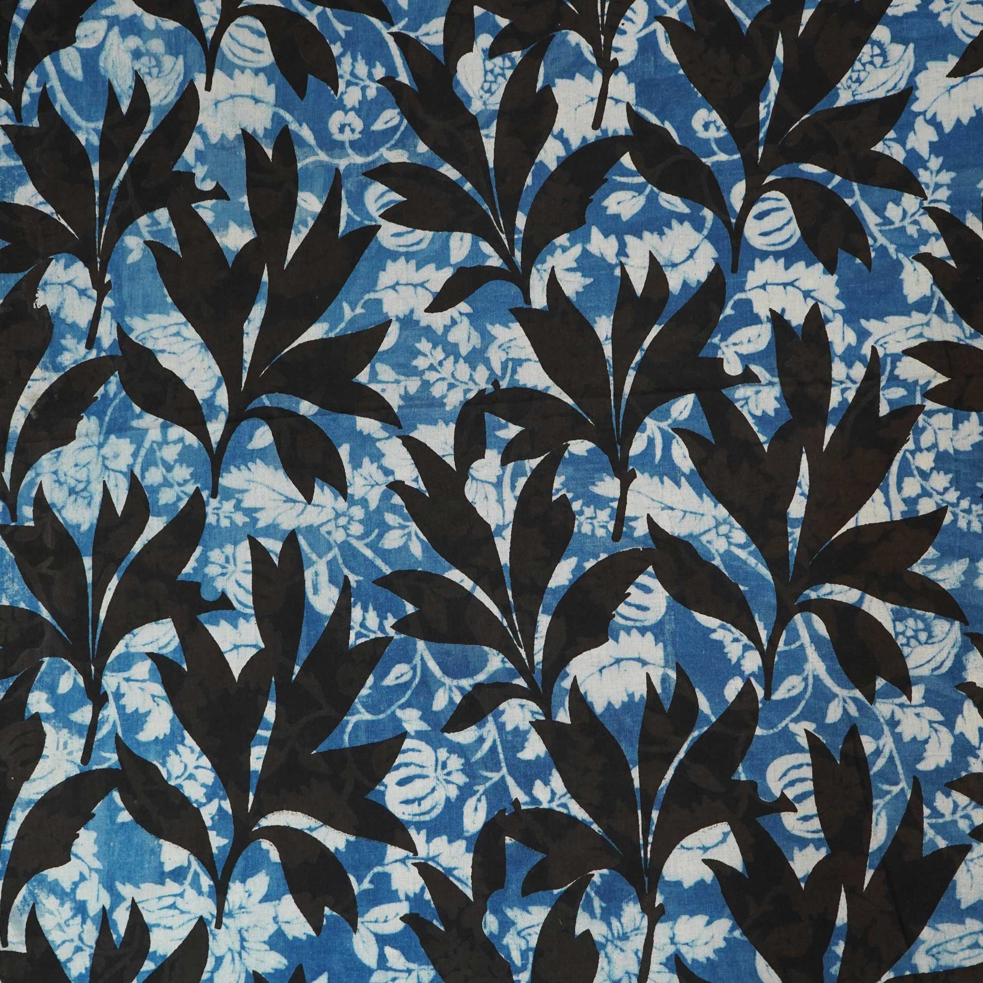 Indigo Jahota Print Cotton Fabric NC-24570