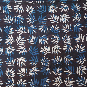 Wine & Indigo Jahota Print Cotton Fabric NC-24571