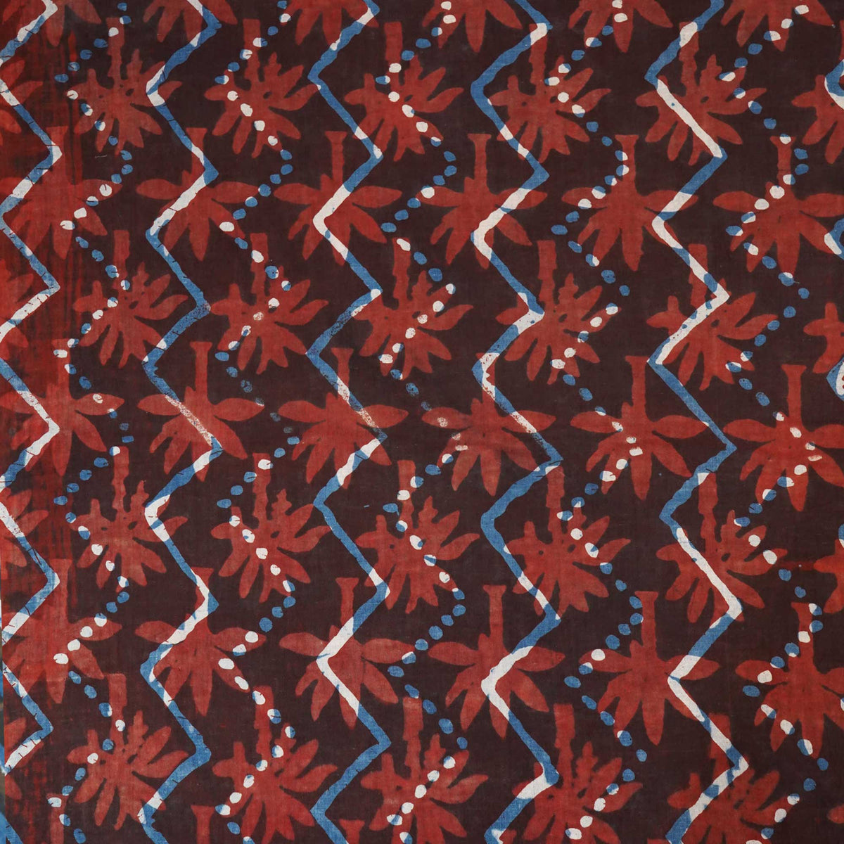 Brown Jahota Print Cotton Fabric NC-24572