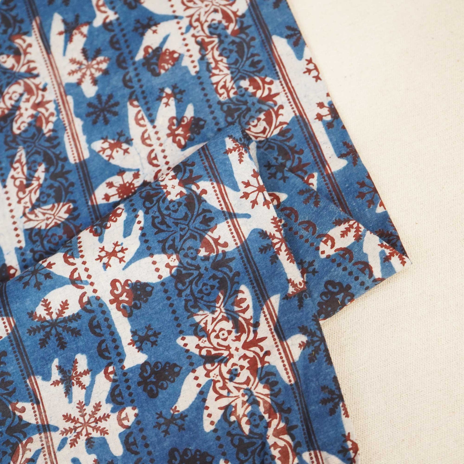 Indigo Jahota Print Cotton Fabric NC-24574