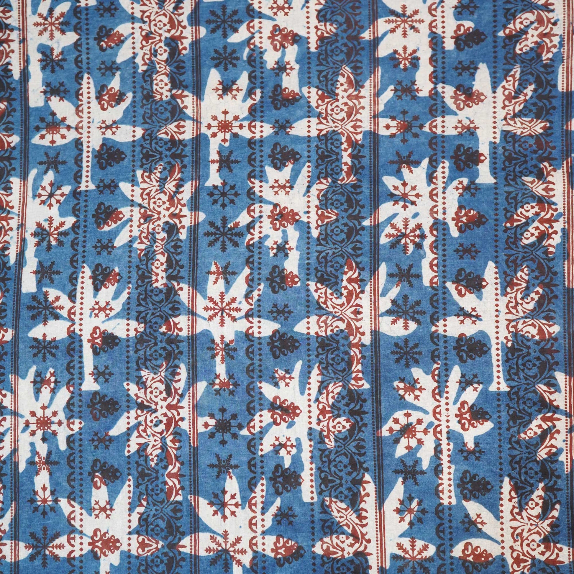 Indigo Jahota Print Cotton Fabric NC-24574
