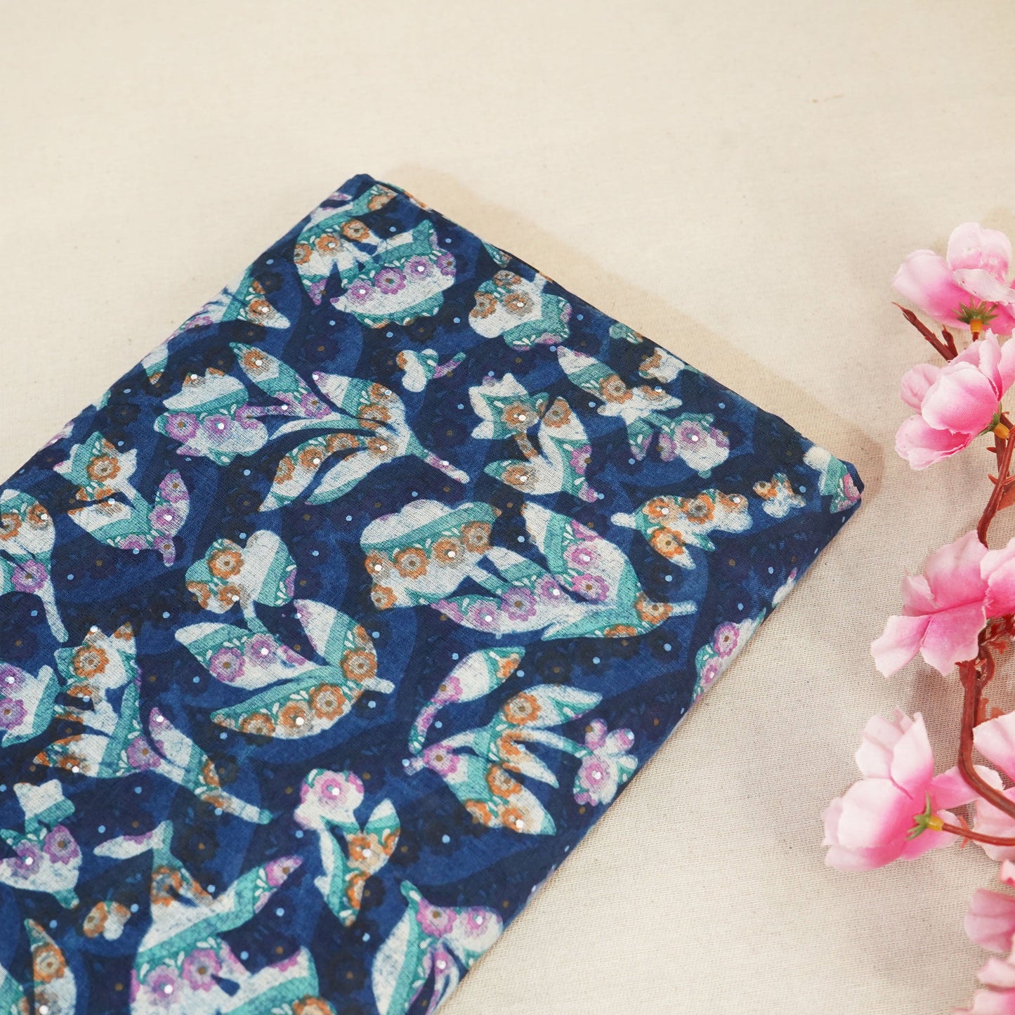 Indigo Mulmul Fabric NC-24585