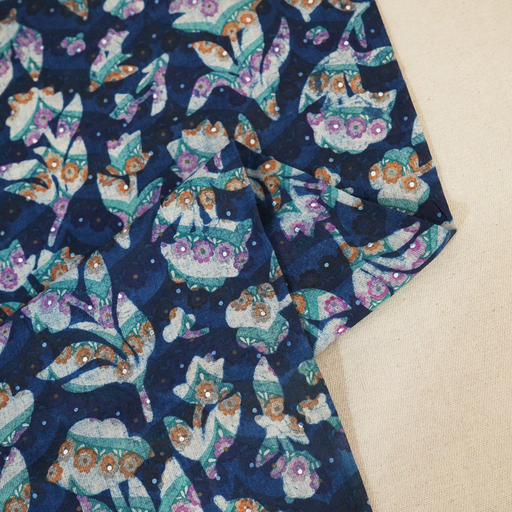 Indigo Mulmul Fabric NC-24585