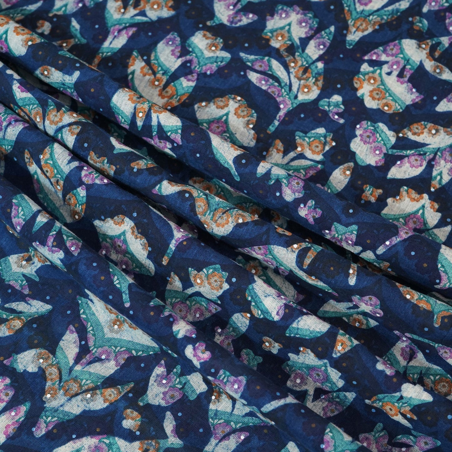 Indigo Mulmul Fabric NC-24585