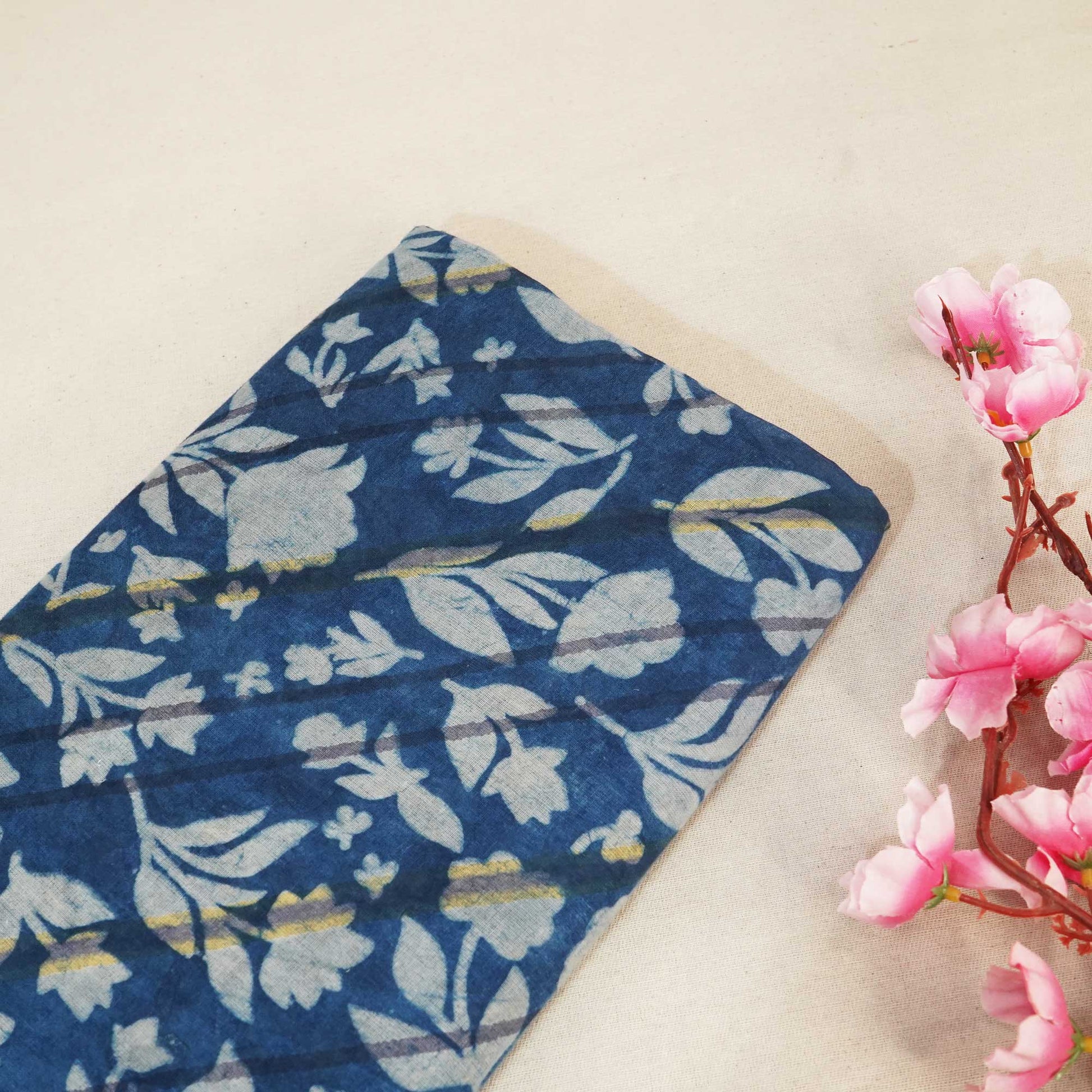 Blue Mulmul Fabric NC-24589