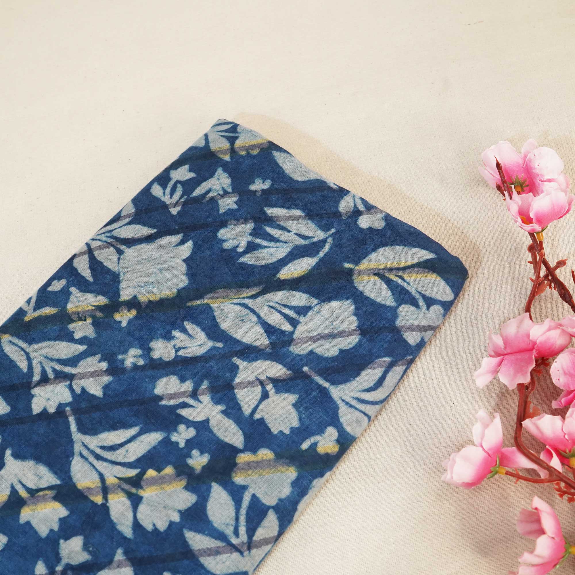 Blue Mulmul Fabric NC-24589