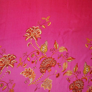 Pink & Lavender Shaded Floral Print Organza Fabric MT-28246 - TradeUNO