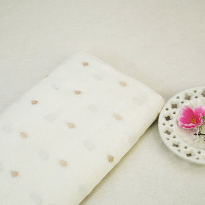 Cream Dyeable Kadua Buti Chiniya Silk Fabric MS-24601