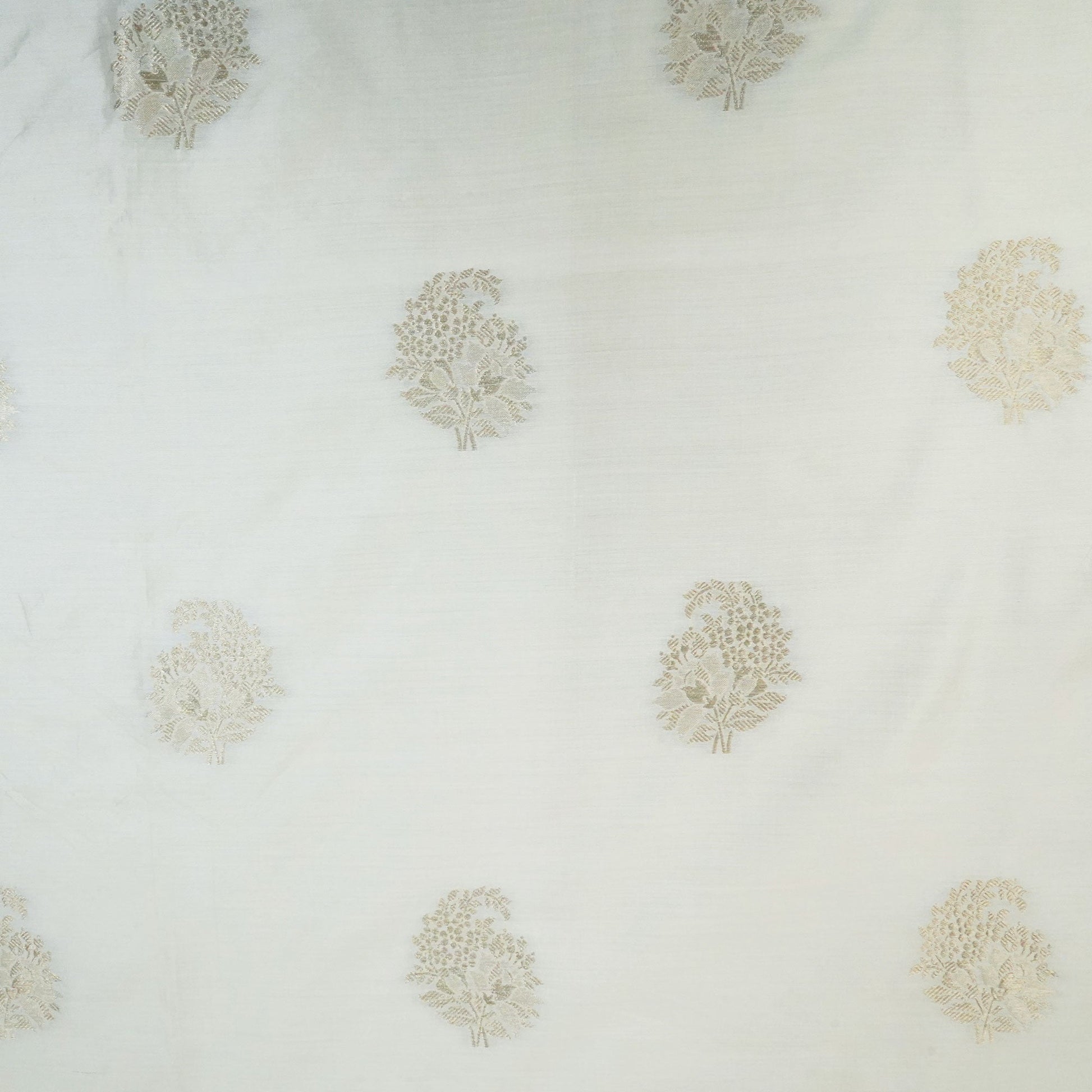 Cream Dyeable Kadua Buti Chiniya Silk Fabric MS-24602
