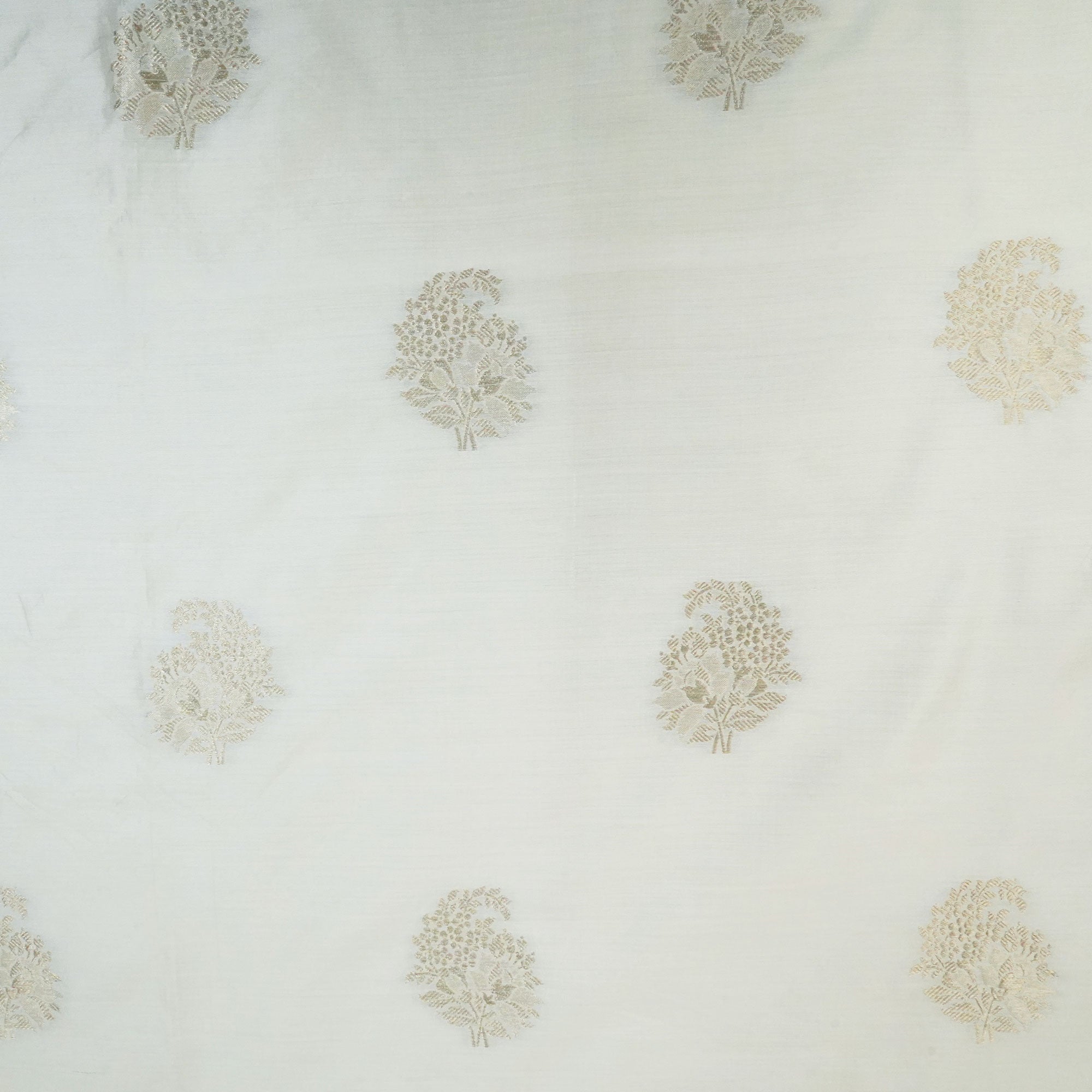 Cream Dyeable Kadua Buti Chiniya Silk Fabric MS-24602