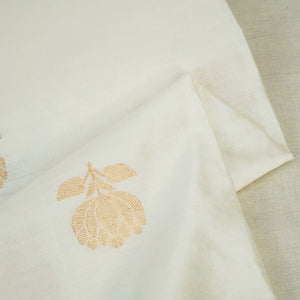 Cream Dyeable Kadua Buti Chiniya Silk Fabric MS-24604
