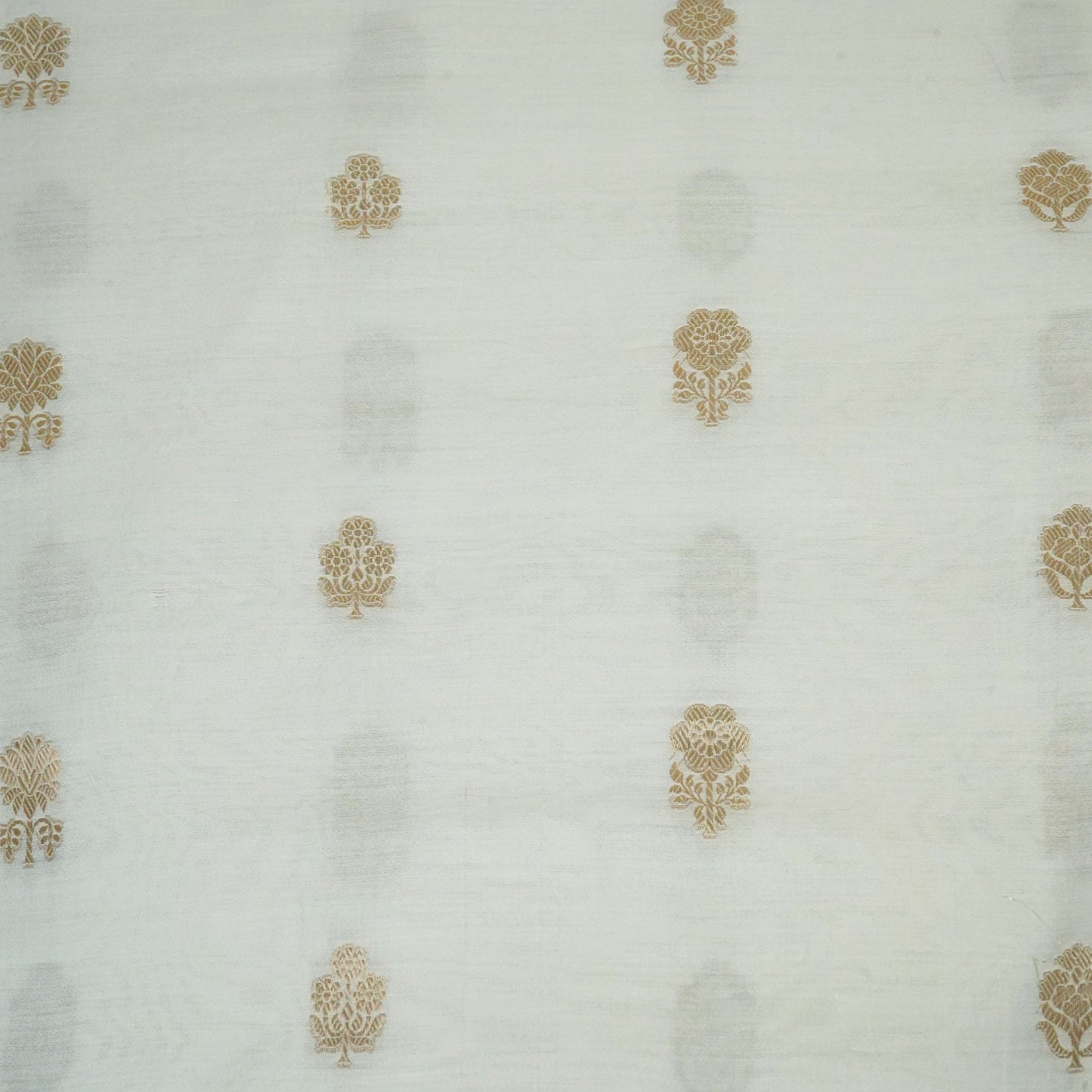 Cream Dyeable Kadua Buti Chiniya Silk Fabric MS-24605
