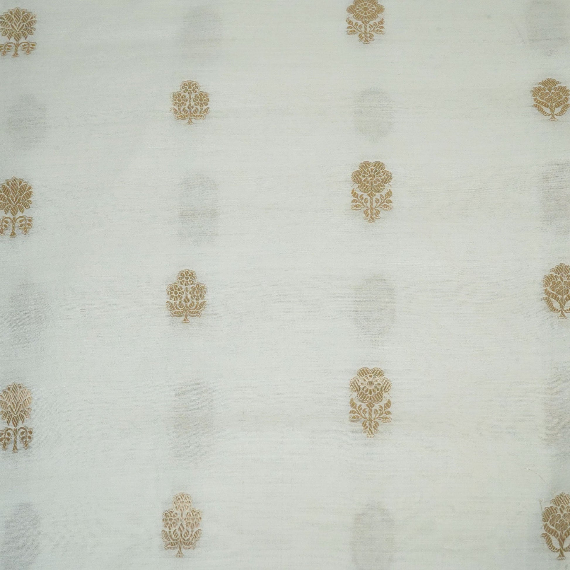 Cream Dyeable Kadua Buti Chiniya Silk Fabric MS-24605