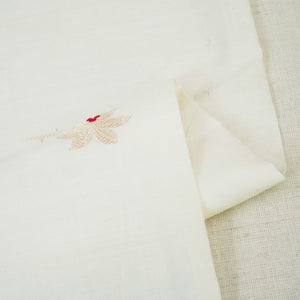 Cream Dyeable Mina Kari Kadua Buti Chiniya Silk Fabric MS-24612