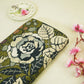 Green Floral Print Linen Fabric RM-24618