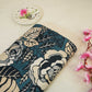 Blue Floral Print Linen Fabric RM-24621