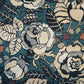 Blue Floral Print Linen Fabric RM-24621