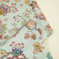 Sea Green Floral Print Linen Fabric RM-24622