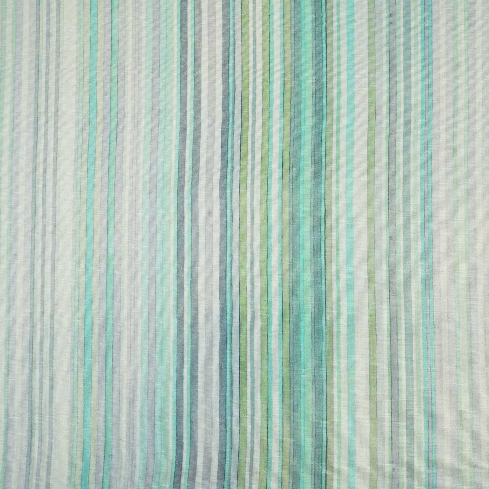 Multicolor Stripes Print Linen Fabric RM-24623