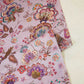 Lilac Handpainted Floral Print Linen Fabric RM-24627