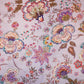 Lilac Handpainted Floral Print Linen Fabric RM-24627