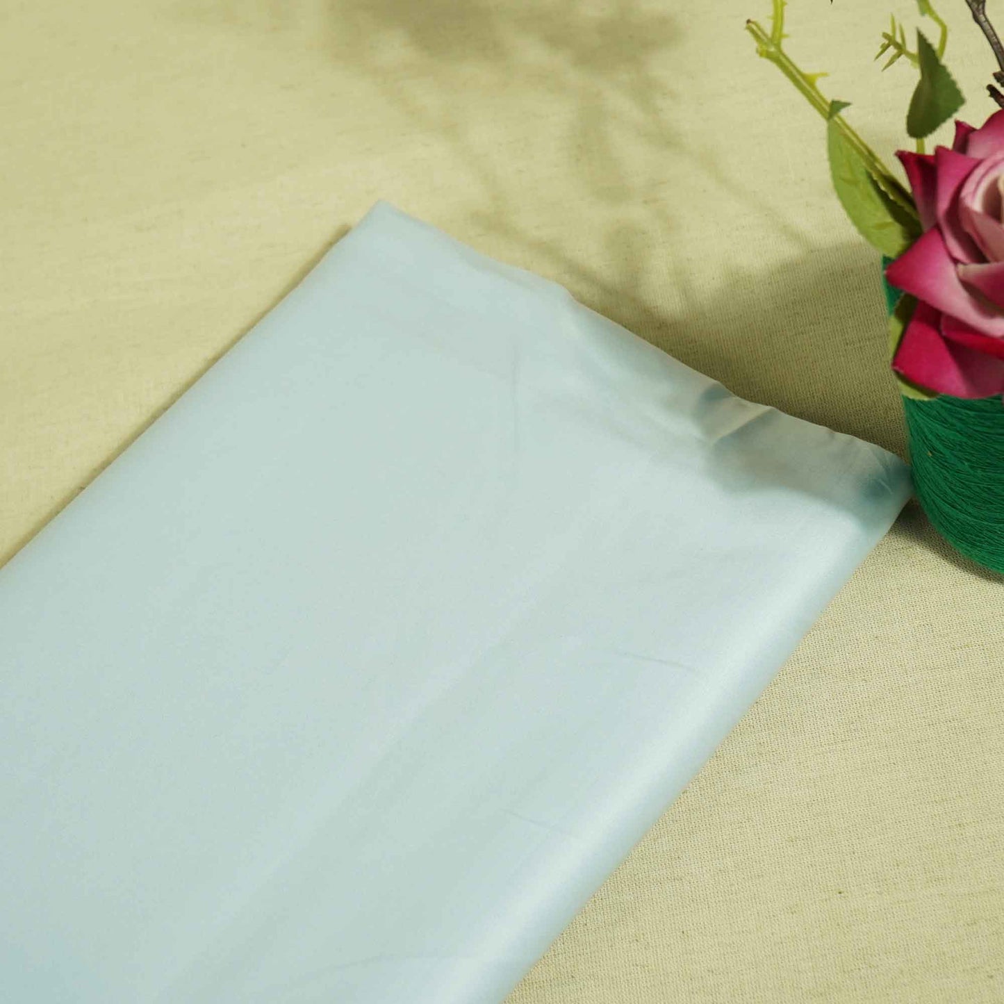 Powder Blue Solid Giza Cotton Fabric STI-24637