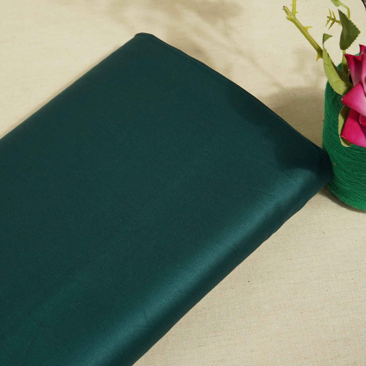 Dark Green Solid Giza Cotton Fabric STI-24639