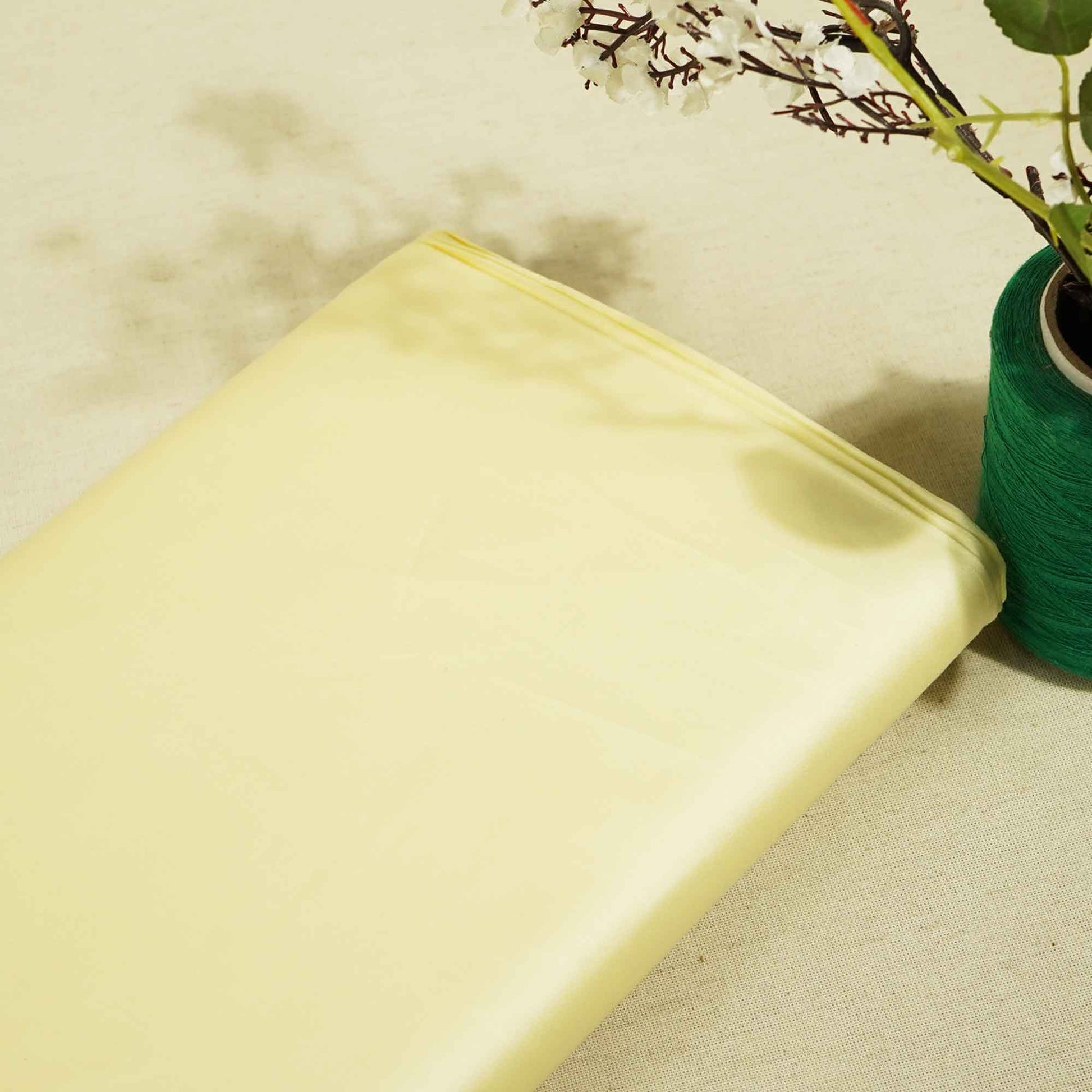 Light Yellow Solid Giza Cotton Fabric STI-24640