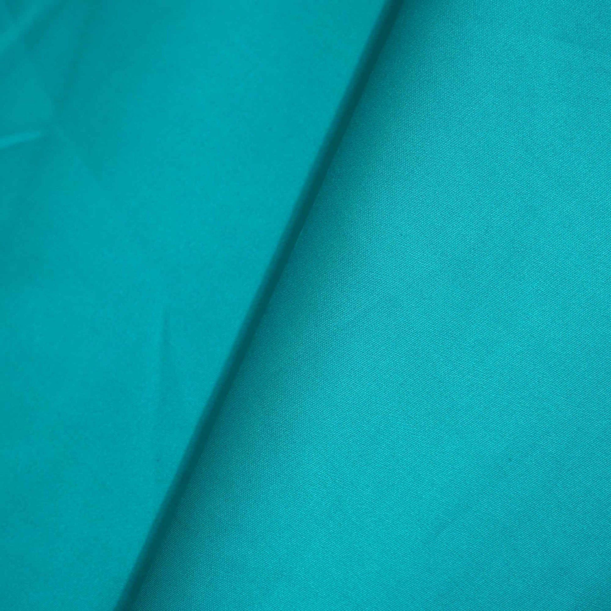 Aqua Blue Solid Giza Cotton Fabric STI-24645