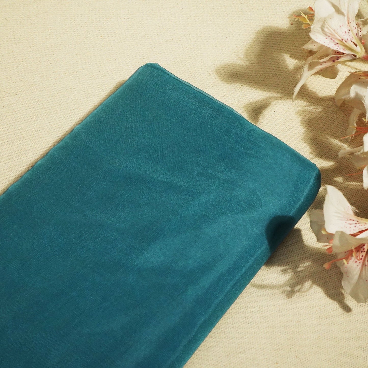 Turquoise Blue Liquid Organza SE-24649