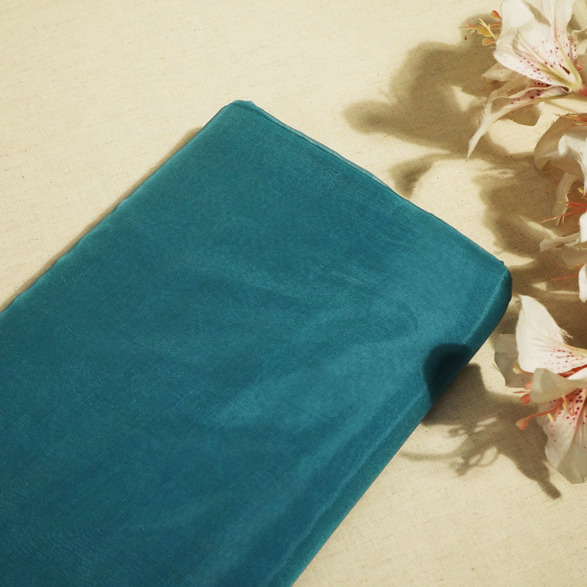 Turquoise Blue Liquid Organza SE-24649