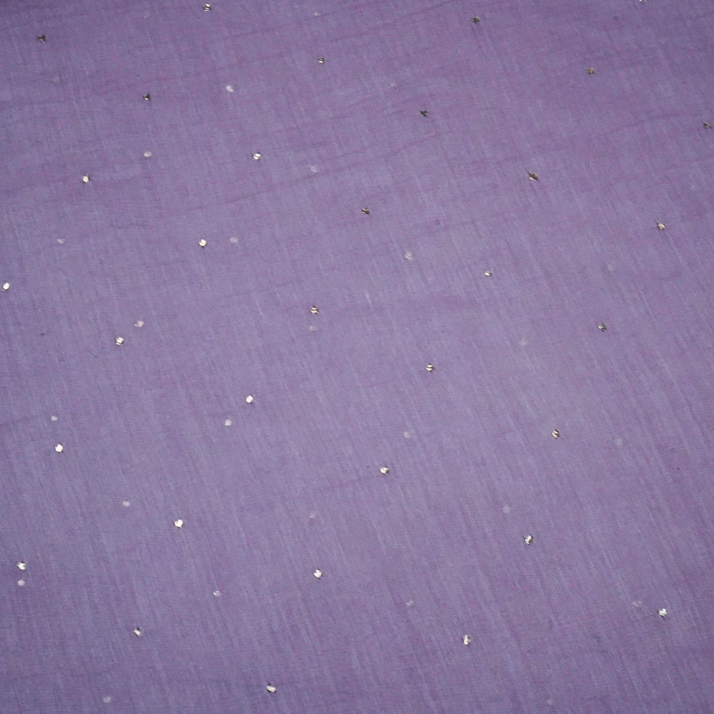 Lavender Mukaish Work Thread Embroidery Chanderi Fabric SNS-24651