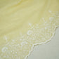 Light Yellow Mukaish Work Thread Embroidery Chanderi Fabric SNS-24653