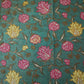 Dark Green Cross Stitch Floral Thread Embroidery Tissue Fabric WI-24662