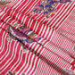 Magenta & White Floral Print Muslin Fabric GT-24666