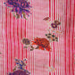 Magenta & White Floral Print Muslin Fabric GT-24666