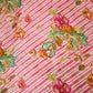 Pink & Cream Floral Print Muslin Fabric GT-24669