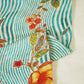 Blue & Mustard Floral Print Muslin Fabric GT-24672