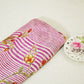 Pink Floral Print Muslin Fabric GT-24675