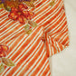 Mustard & Brown Floral Print Muslin Fabric GT-24676