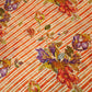 Mustard & Brown Floral Print Muslin Fabric GT-24676