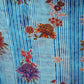 Blue & Purple Floral Print Muslin Fabric GT-24677