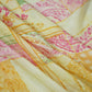 Yellow Paisley Floral Print Muslin Fabric GT-24678