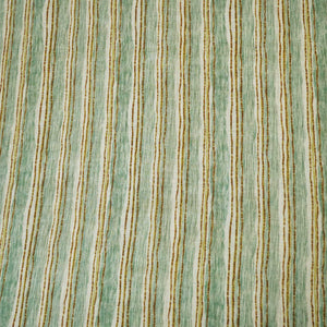 Green Stripes Print Muslin Fabric GT-24682