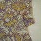 Purple Handpainted Floral Print Muslin Fabric GT-24685