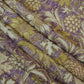 Purple Handpainted Floral Print Muslin Fabric GT-24685