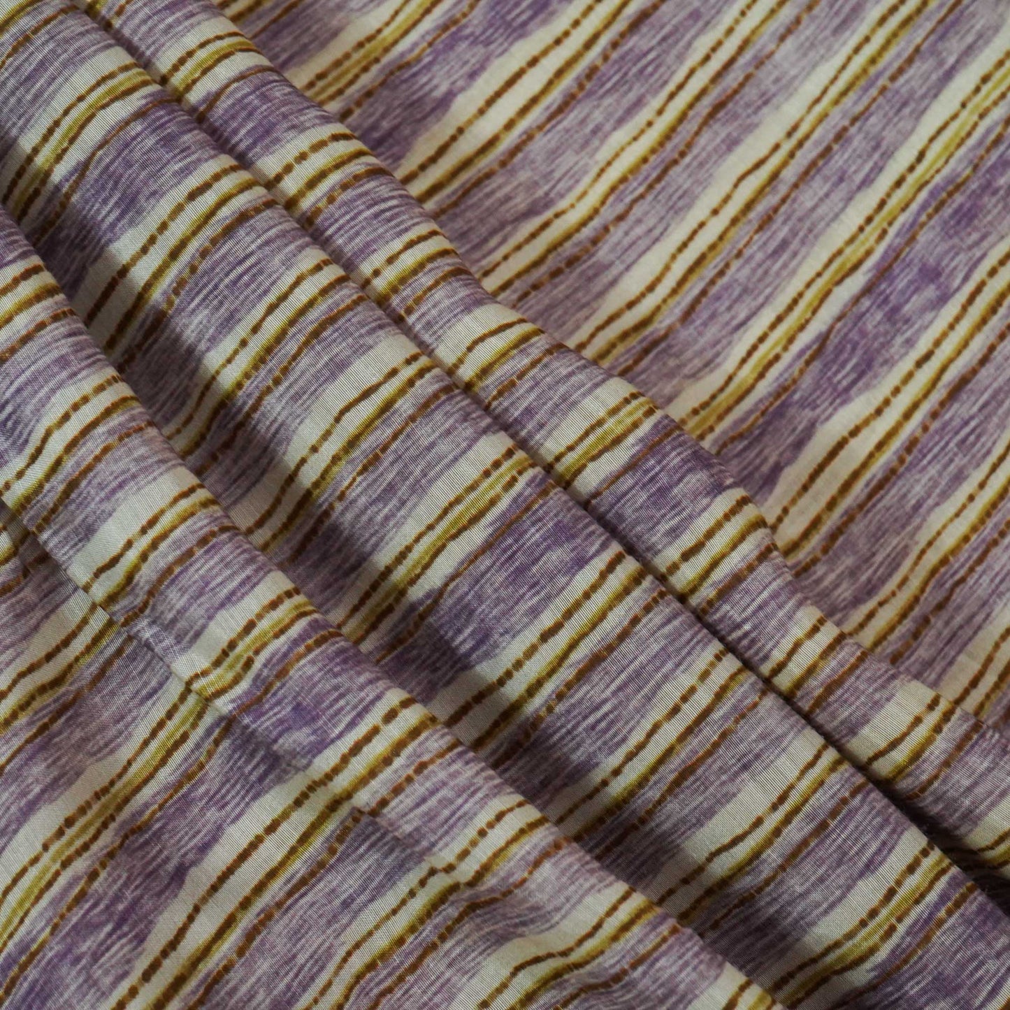 Purple Stripes Print Muslin Fabric GT-24686